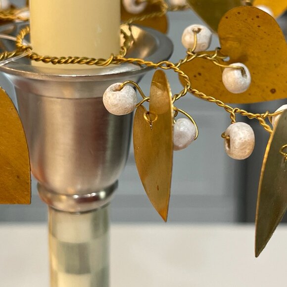 MacKenzie Childs Candle Holder + Anthropologie Copper Cuff + Dripless Candle-NEW - Picture 7 of 16